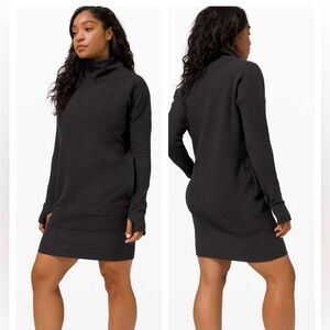 NWOT - Lululemon Call for Cozy Dress in Black (US 6)